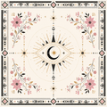 Bandana Bohème Rose – Motif Œil Solaire