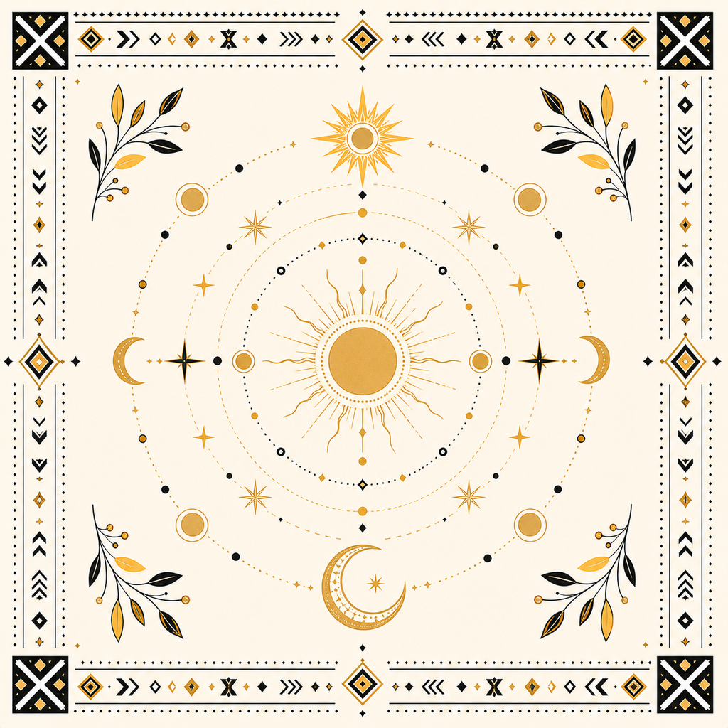 Bandana Bohème Jaune Soleil – Cercle des Astres