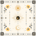 Bandana Bohème Jaune – Motif Œil Solaire